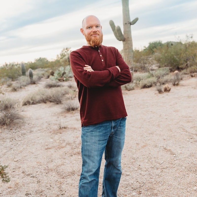 Chris Kjorstad standing in the Arizona desert
